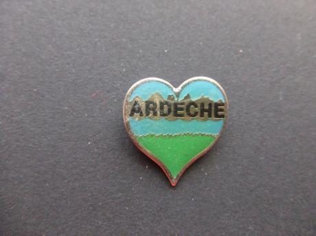 Ardèche natuurgebied hartvorm